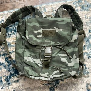 Small PINK camo backpack